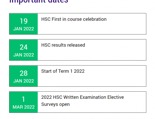 2022 HSC Key Dates
