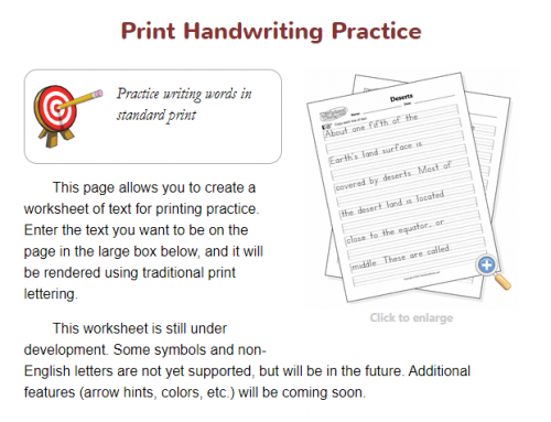 Print Handwriting Practice