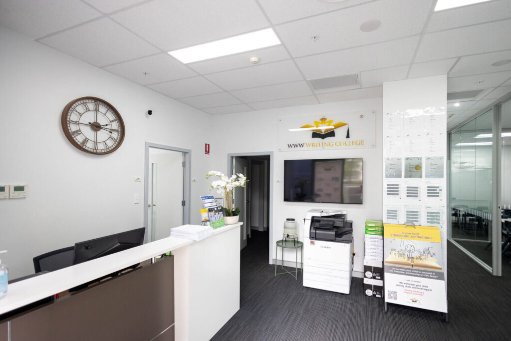 Reception area at a WWW Writing College branch